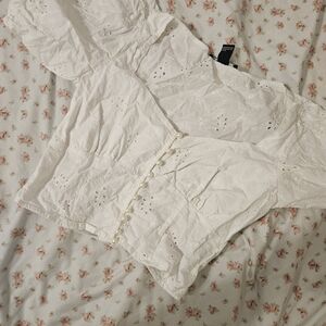 Forever 21 Floral Embroidered Top